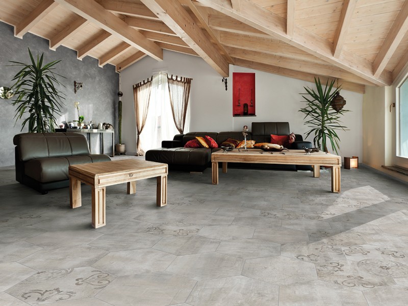 ICON de la ceramiche Rondine, le charme des dalles vieillies de pierre et de beton