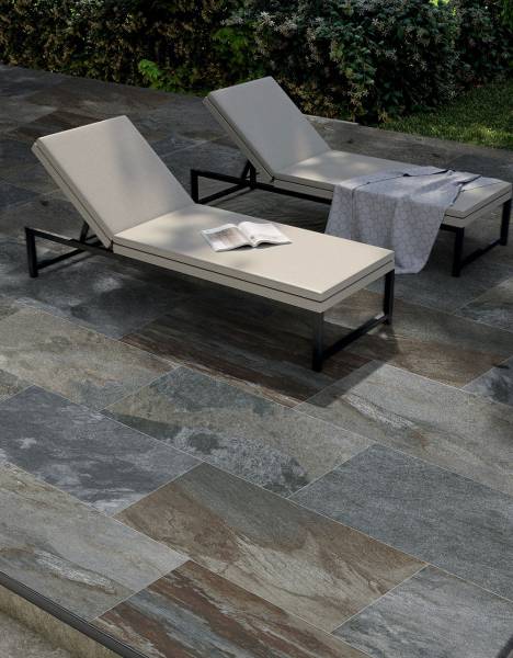 Vente de ce carrelage extérieur imitation pierres de Bali de chez Mykonos dans notre magasin près de Vitrolles
