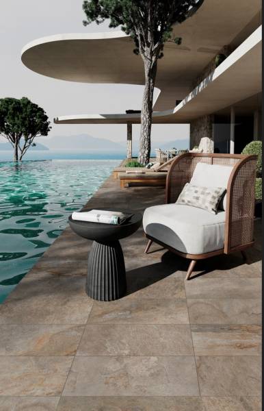 Vente de ce carrelage extérieur imitation pierres de Bali de chez Mykonos dans notre magasin près de Vitrolles