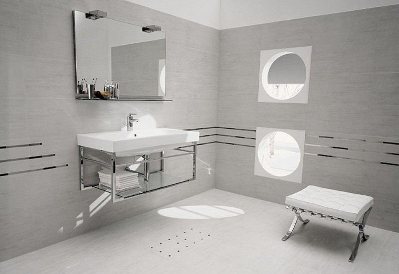 Carrelage grés cérame moderne Blanc