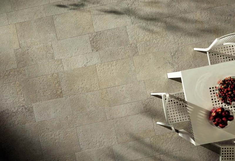 Buxy Flamme Carrelage Grés Cérame Pleine Masse Rectifié Aspect Pierre Martelée