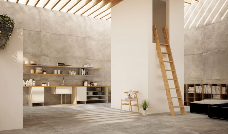 Le PORTLAND Grès Cérame pleine masse Aspect Beton Brut