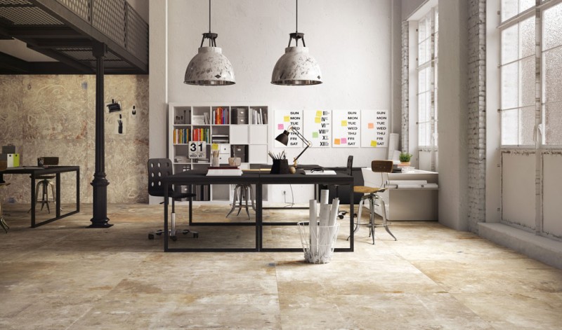 Le PORTLAND Grès Cérame pleine masse Aspect Beton Brut