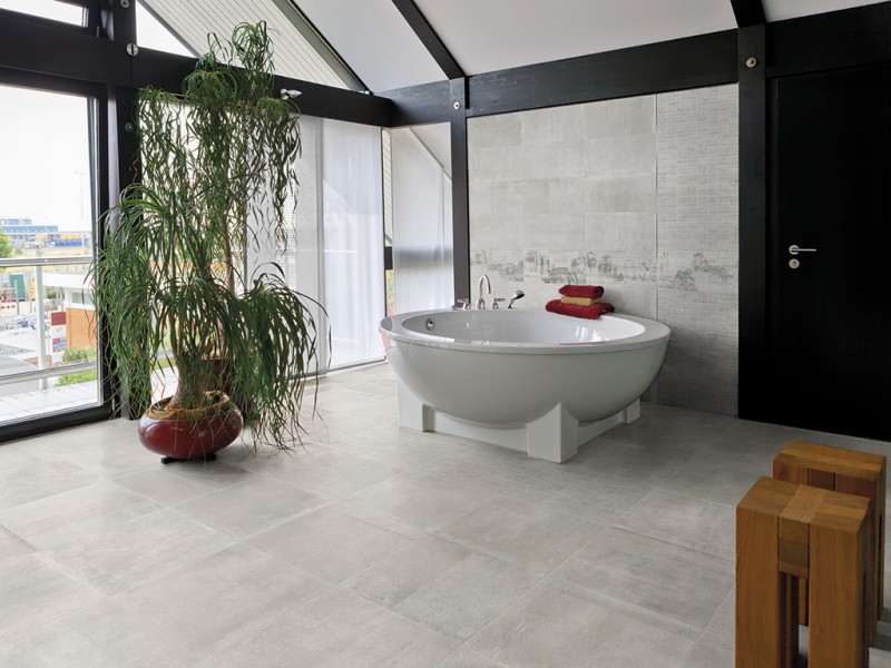 ICON de la ceramiche Rondine, le charme des dalles vieillies de pierre et de beton